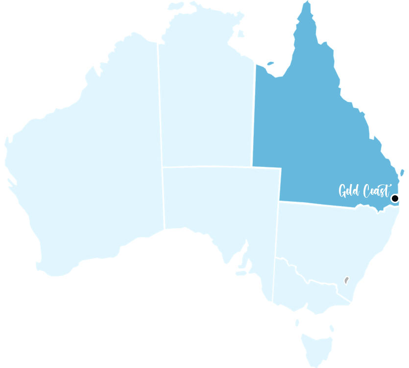 Map of Queensland/Gold Coast